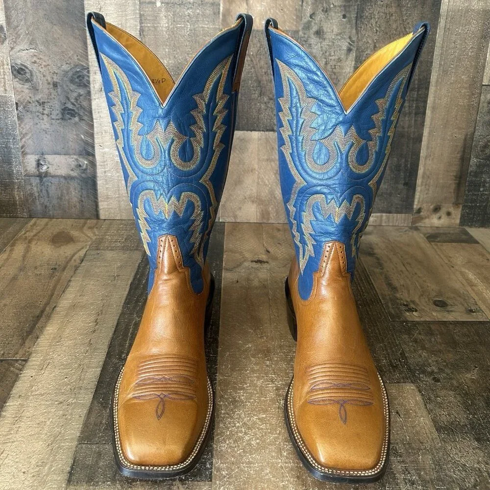 Rod Patrick Vintage Square Toe Western Cowboy Boots Mens 12.5 D - Picture 7 of 12